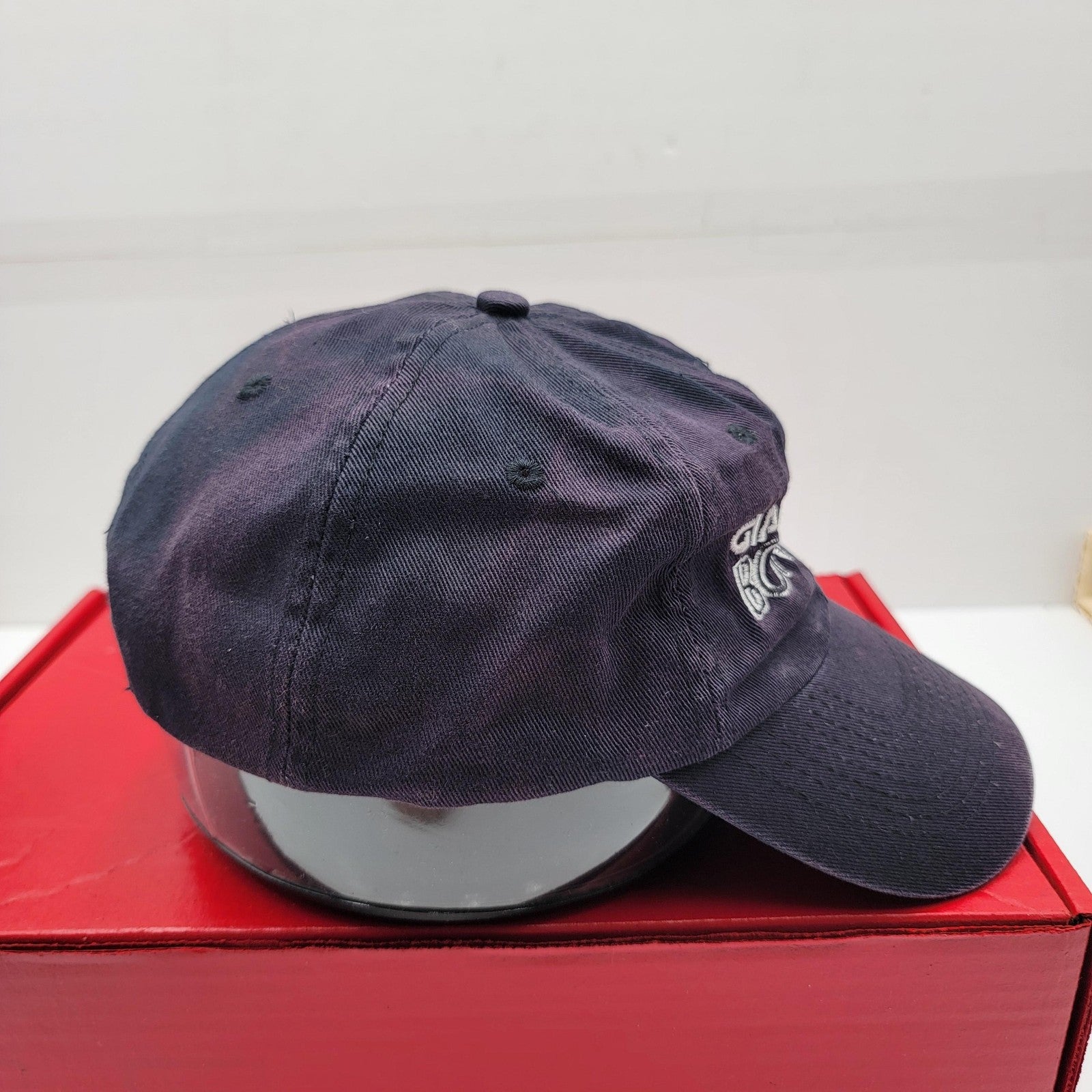 Giant Bonuscard Hat Cap Snap Back Navy Blue Embroidered Promo Advertising Mens4