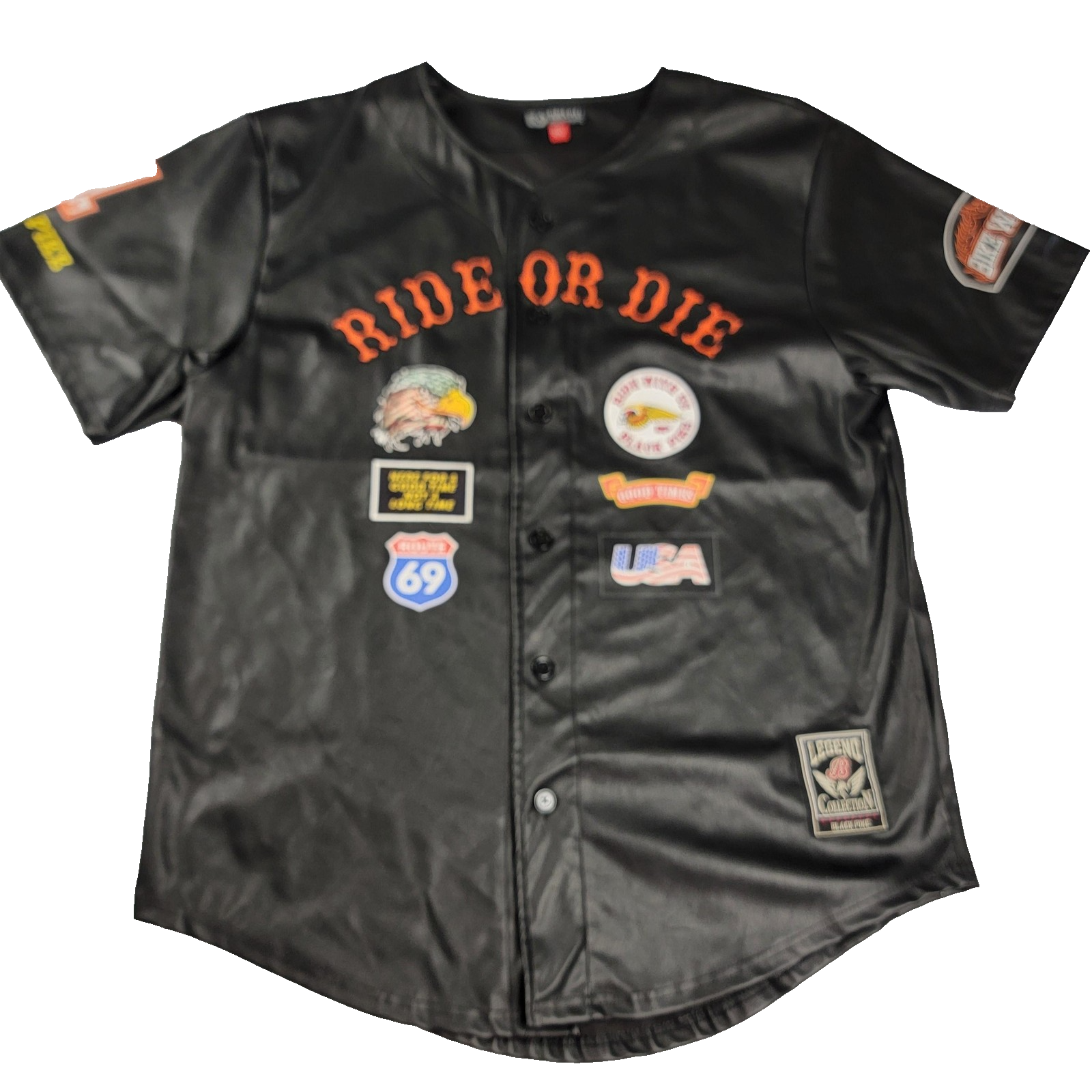 Black Pike Shirt Mens 2XL Black Ride or Die Legend Collection USA Biker