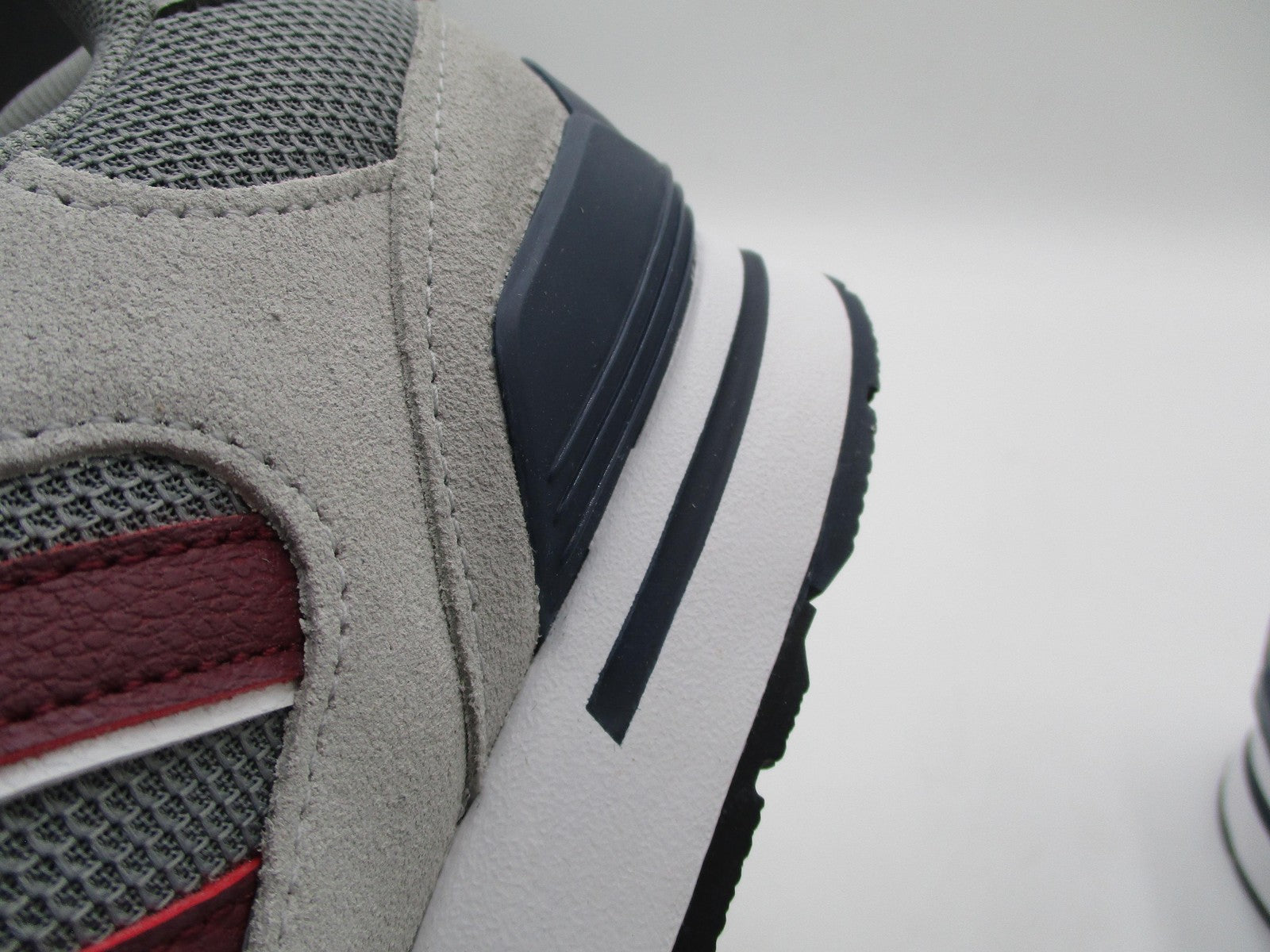 Adidas Run 80s Shoes Mens Size 10.5 Gray Burgundy Suede Low Top Sneakers ID188213