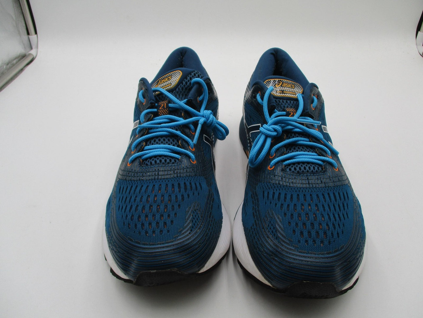ASICS Gel-Nimbus 21 Shoes Mens Size 11.5 Blue Running Athletic Sneakers 1011A1692