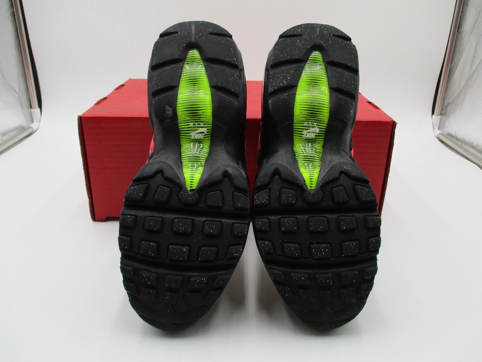 Nike Air Max 95 Shoes Youth Size 5Y Black Volt Blue Red Green DZ5635001 1F98