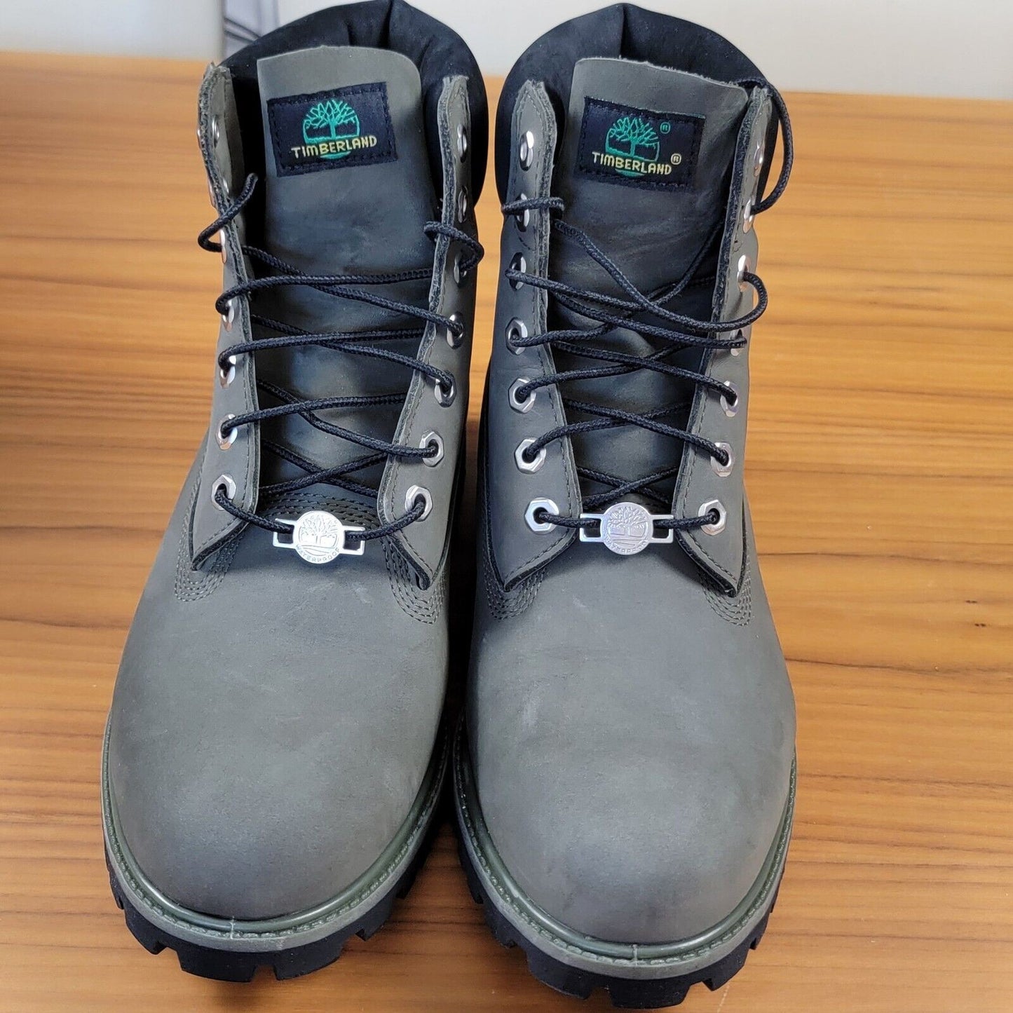 Timberland Premium 6 Inch Waterproof Dark Green Nubuck 0A2KZQ Mens Size 11M3