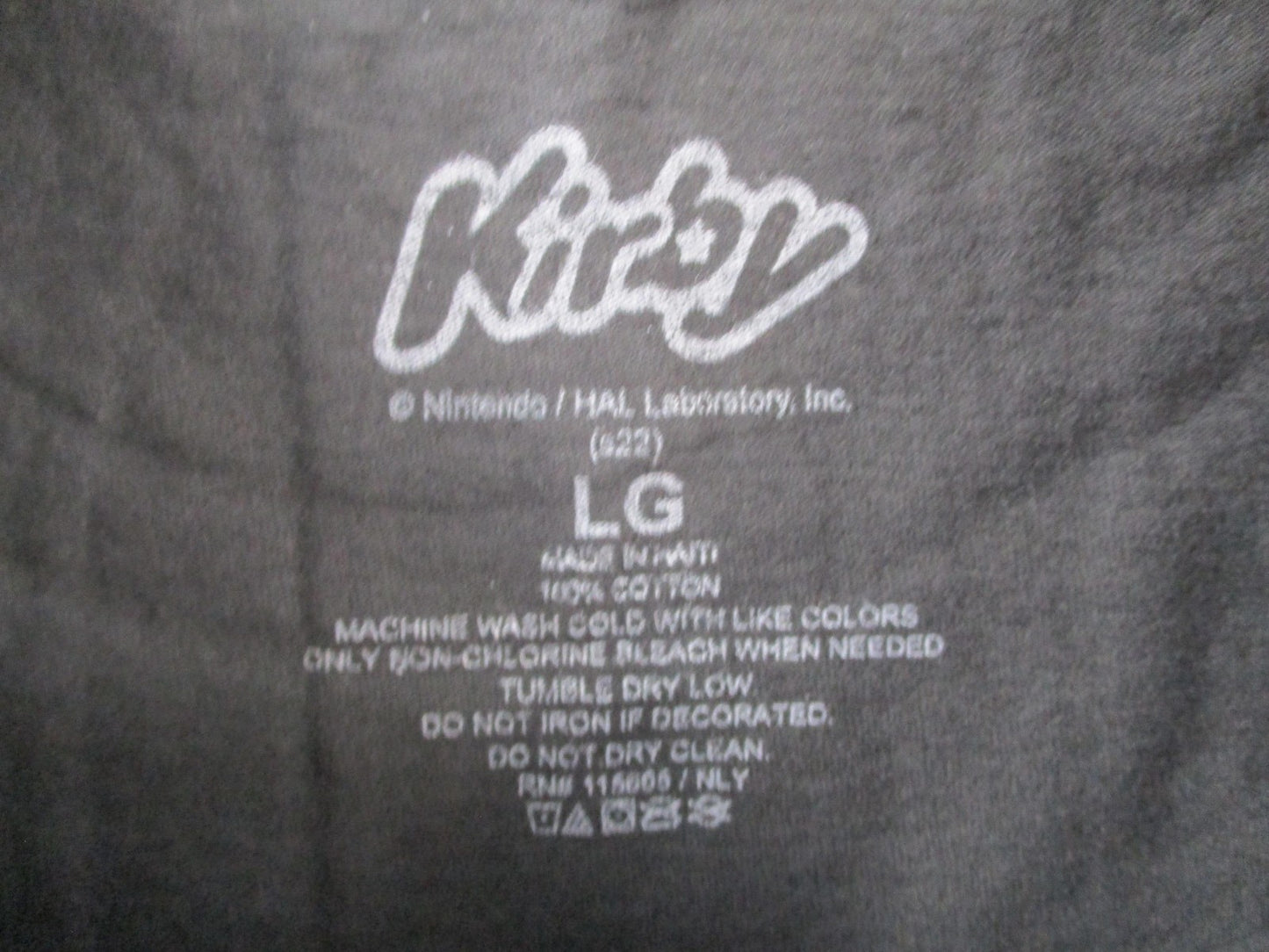 Kirby Shirt Mens Large Black Hoshi No Kirby Japanese Food Tee Nintendo 151915222