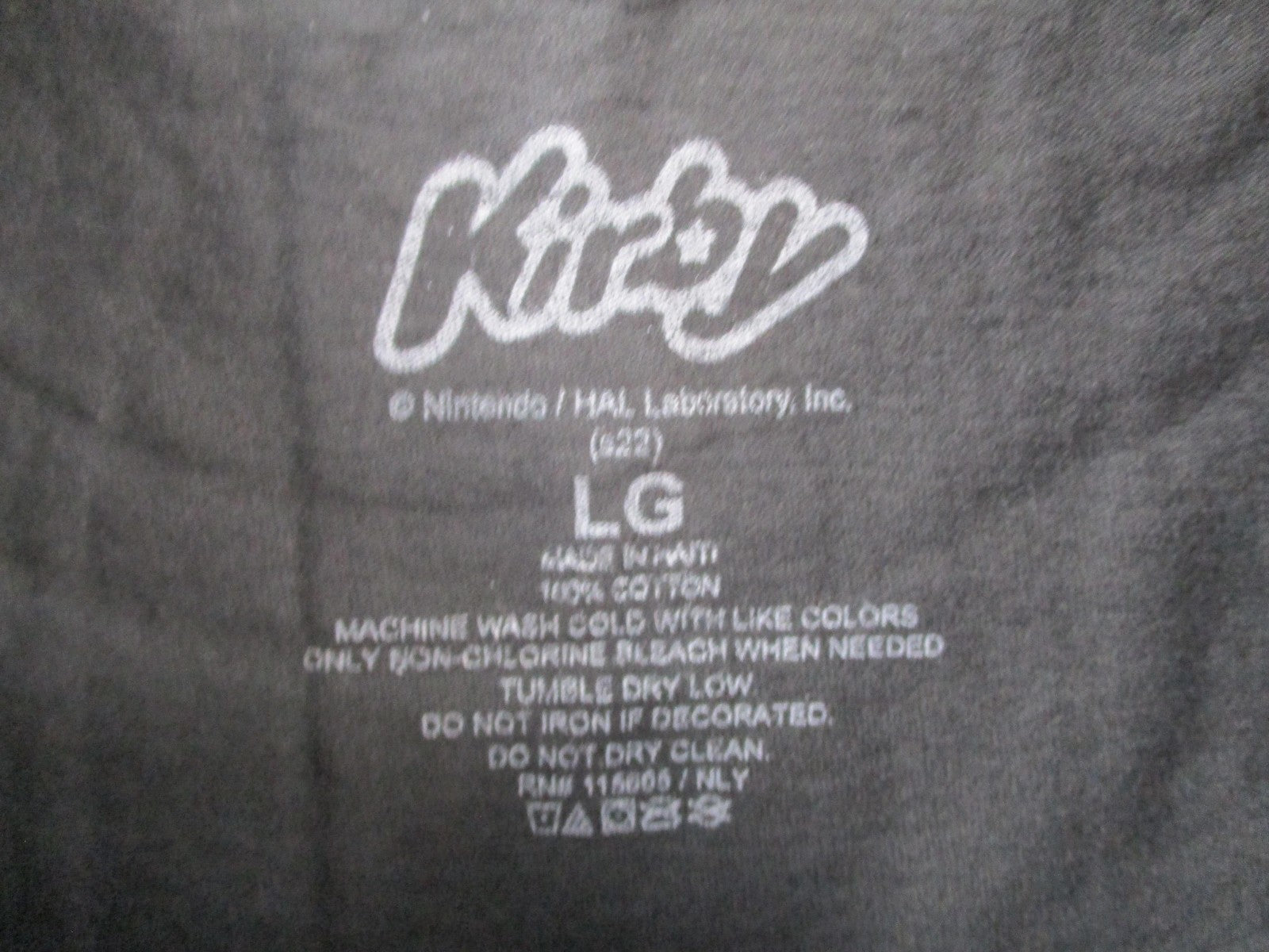 Kirby Shirt Mens Large Black Hoshi No Kirby Japanese Food Tee Nintendo 151915222