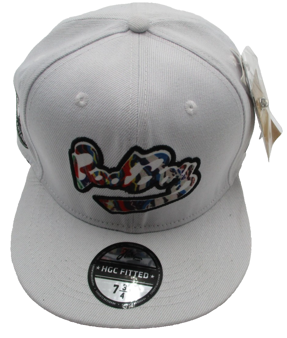 Notorious BIG Bad Boy Hat Cap Fitted Mens 7 3/4 White Headgear Classics Hip Hop0