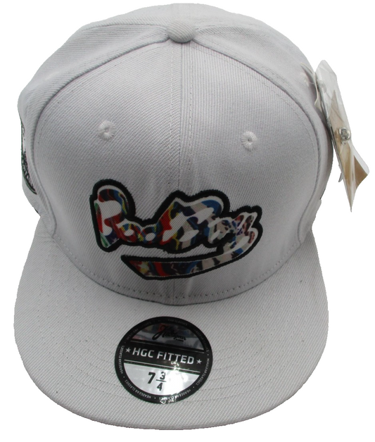Notorious BIG Bad Boy Hat Cap Fitted Mens 7 3/4 White Headgear Classics Hip Hop0