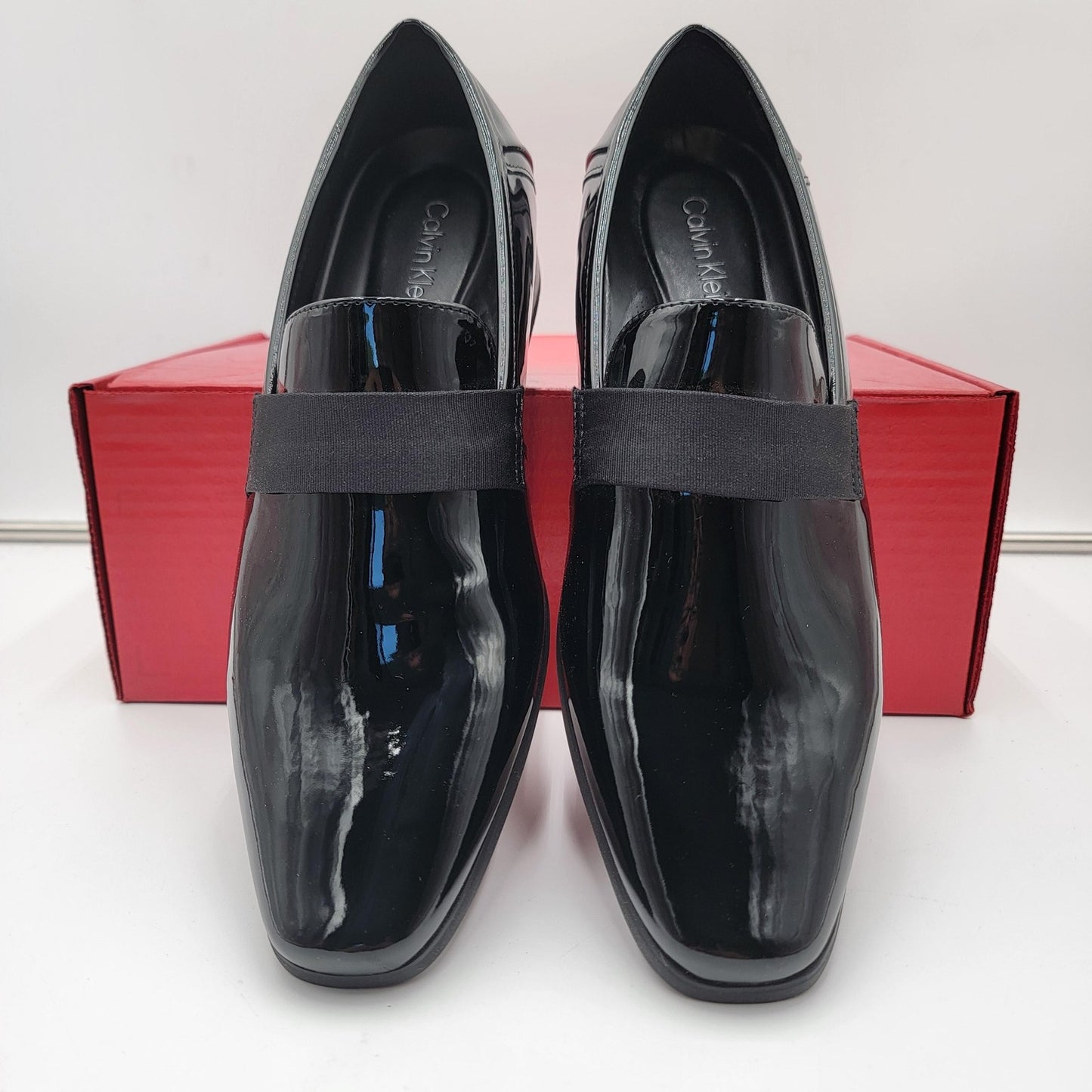 Calvin Klein Shoes Mens Size 9 Patent Loafers CM BERNARD Dress Formal Slip On2