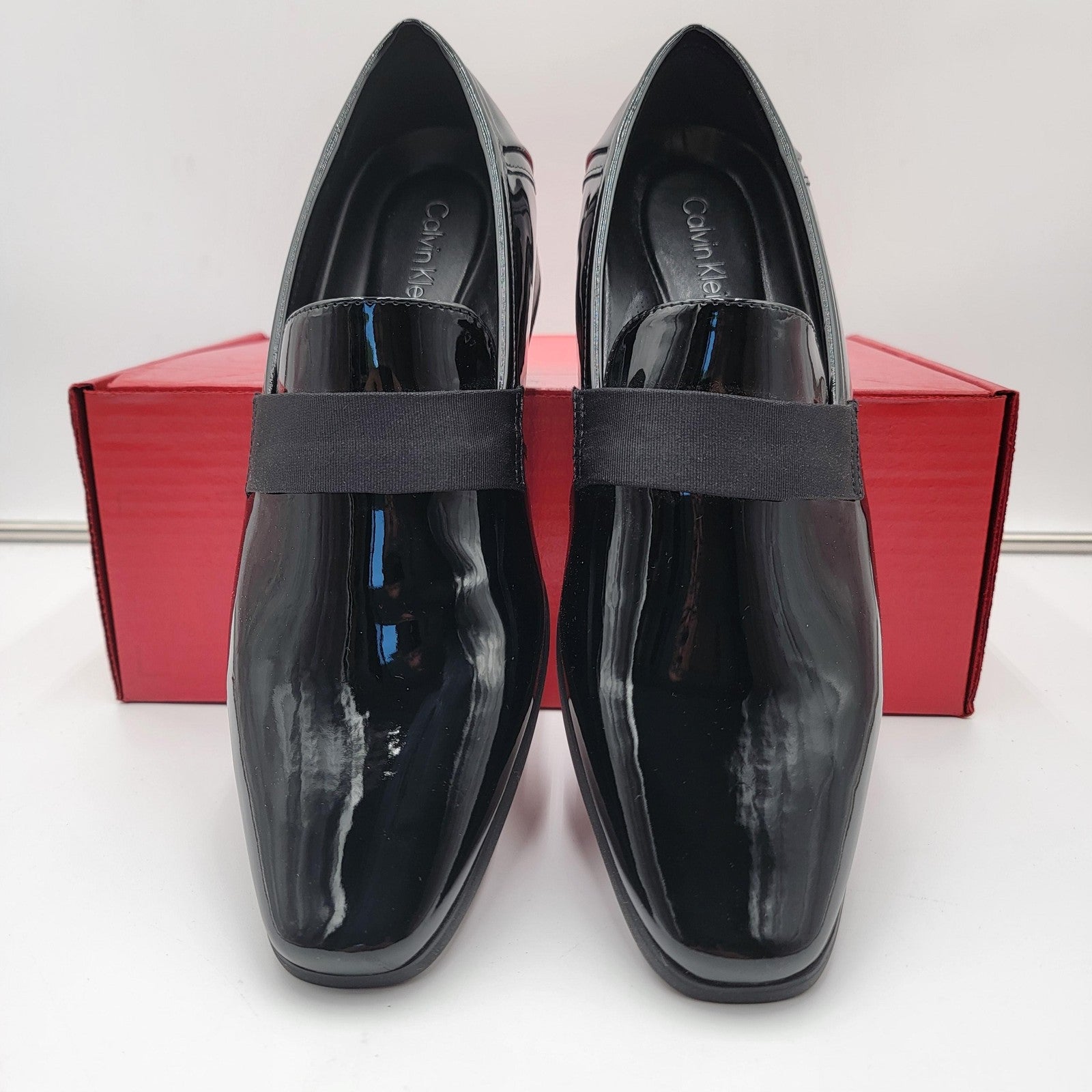 Calvin Klein Shoes Mens Size 9 Patent Loafers CM BERNARD Dress Formal Slip On2