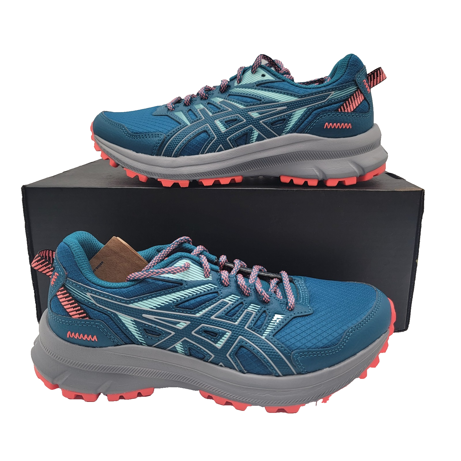 Asics Trail Scout 2 Sneaker Women's Sz 7 Blue Running Shoes 1012B0394010