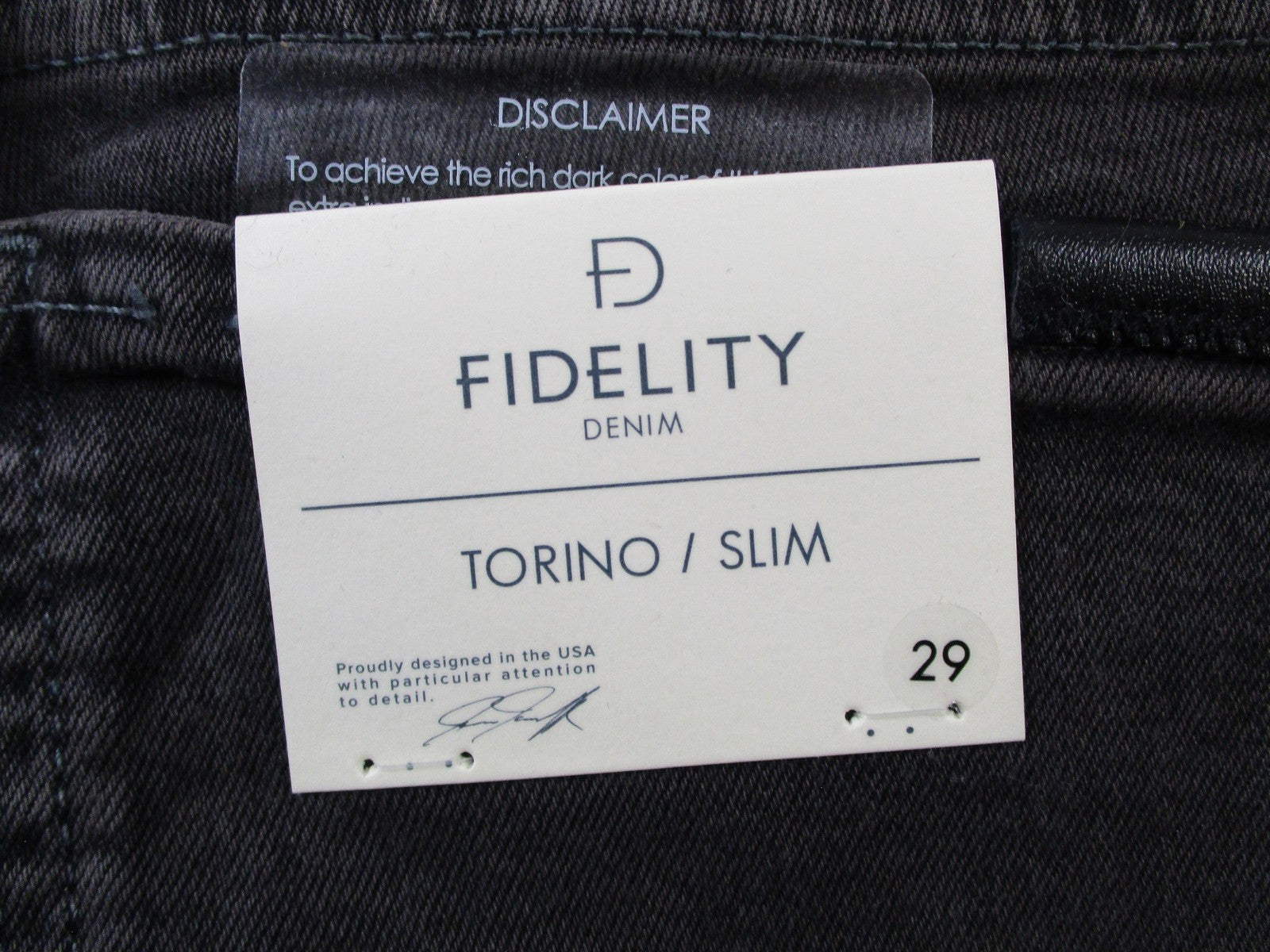 Fidelity Denim Jeans Mens 29x32 Gray Torino Slim Stretch Charcoal Wash