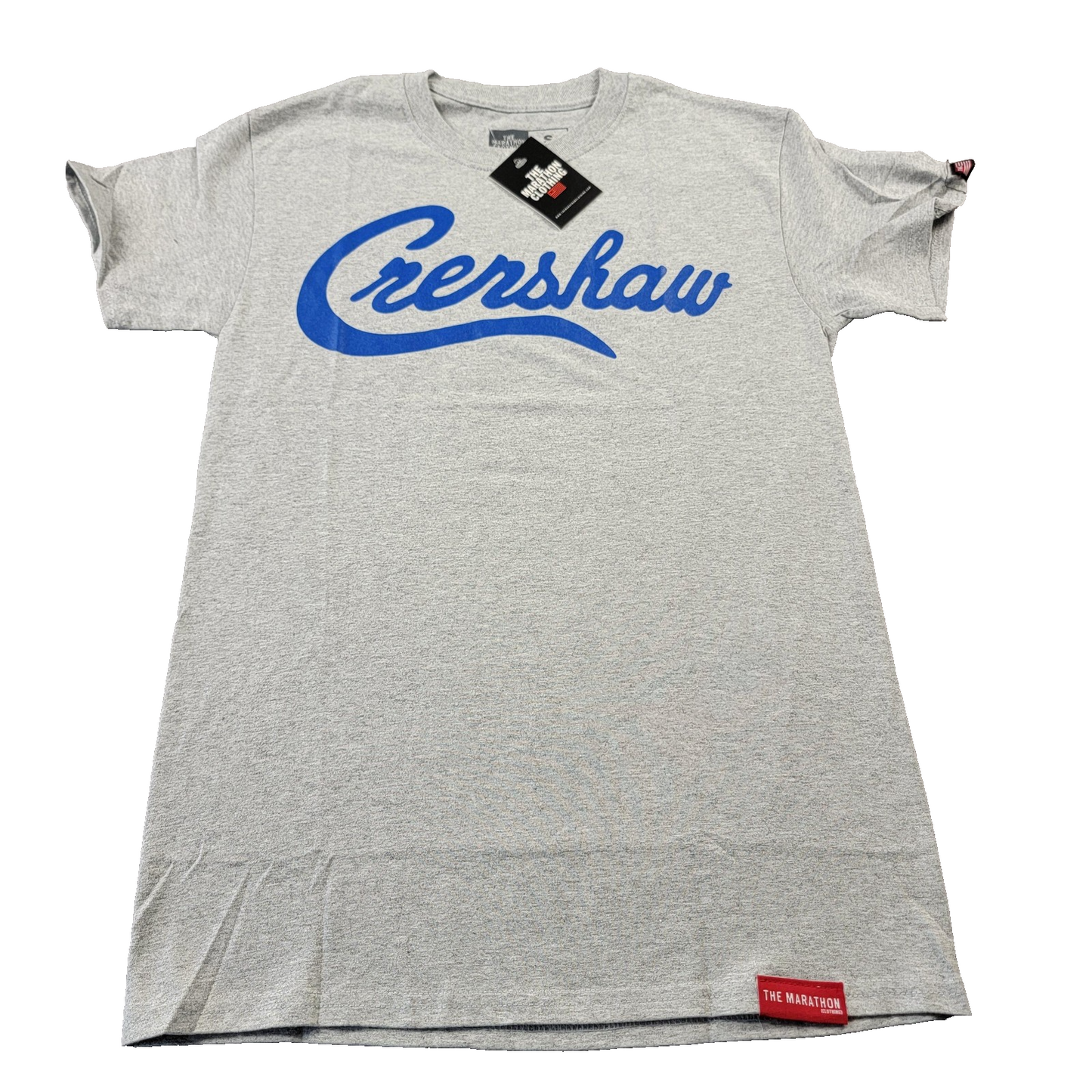 The Marathon Clothing Shirt Mens Small Gray Blue Crenshaw Graphic Tee TMC Logo0