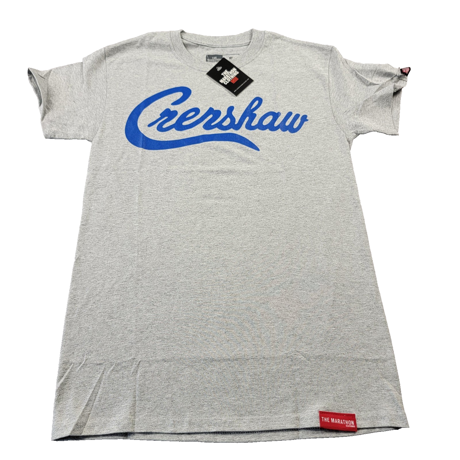 The Marathon Clothing Shirt Mens Small Gray Blue Crenshaw Graphic Tee TMC Logo0