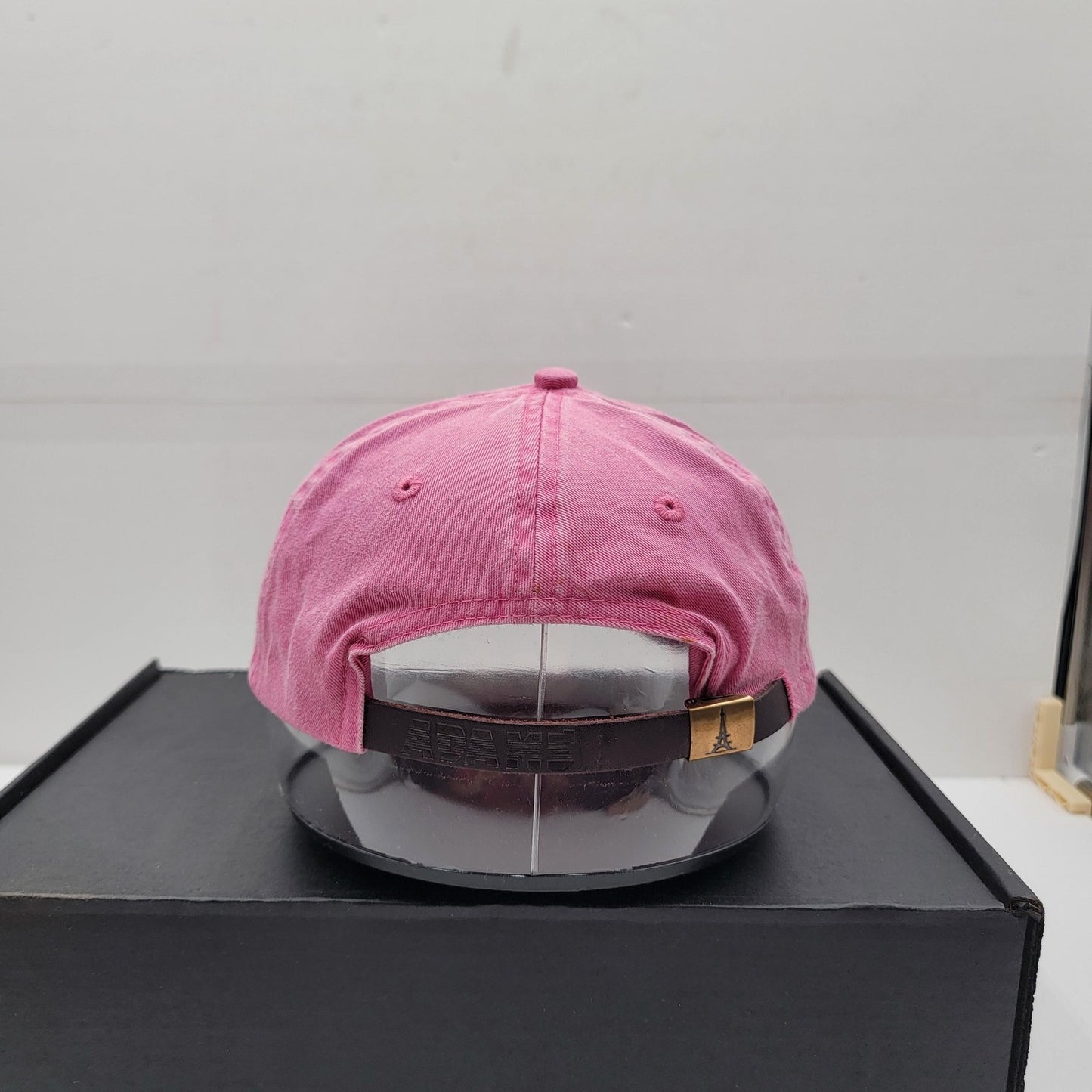 Block Island Hat Cap Strap Back Pink Embroidered Map Adams Casual Mens Cotton3