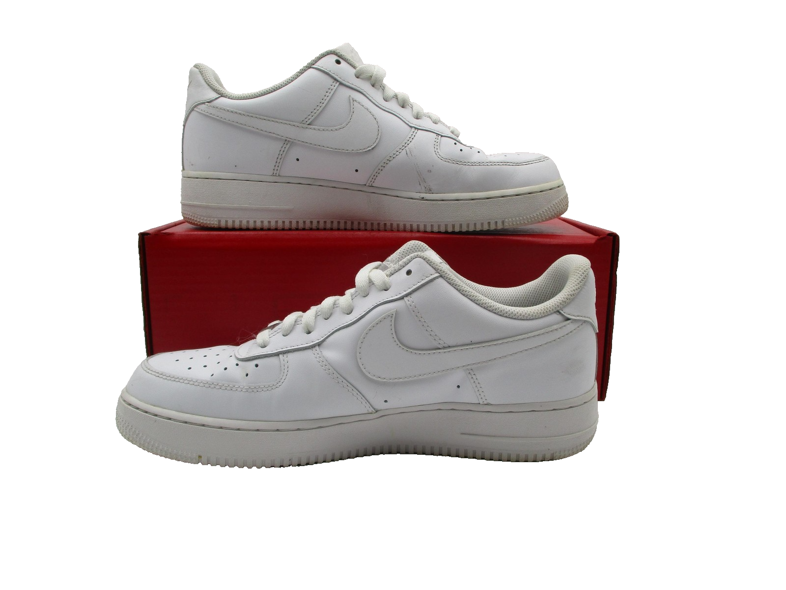 Nike Air Force 1 '07 Mens Size 9.5 White Leather AF1 Sneakers CW2288111 1D52