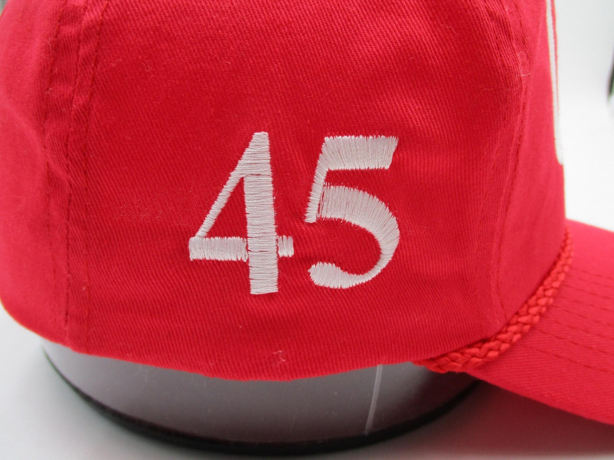 Cobra Hat Cap Snap Back Mens One Size Red USA 45 Flag Embroidered Twill Rope8