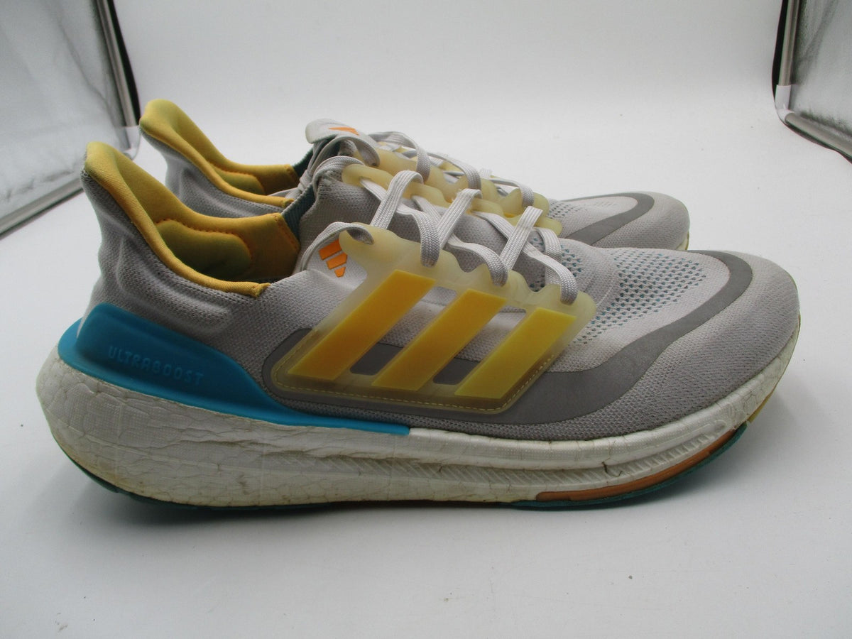 Adidas UltraBoost Light Shoes Mens Size 13 Gray Yellow Blue Running IE17587