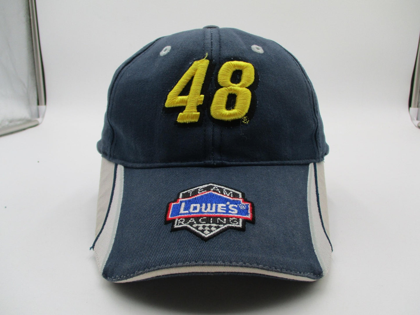 Jimmie Johnson 48 Lowes Racing Hat Cap Strap Back One Size Blue NASCAR Action0