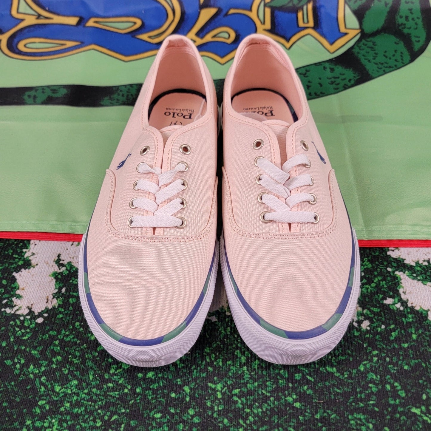 Polo Ralph Lauren KeatonPonyTennis Shoes Lt Pink Sz 10 NIB4