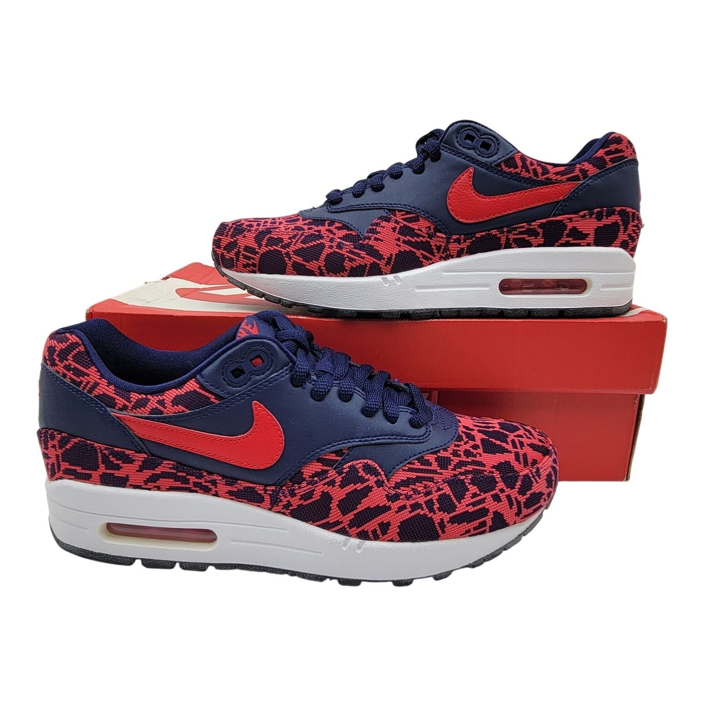 Nike Air Max 1 Jacquard Blue Red Women's Size 8 NIB