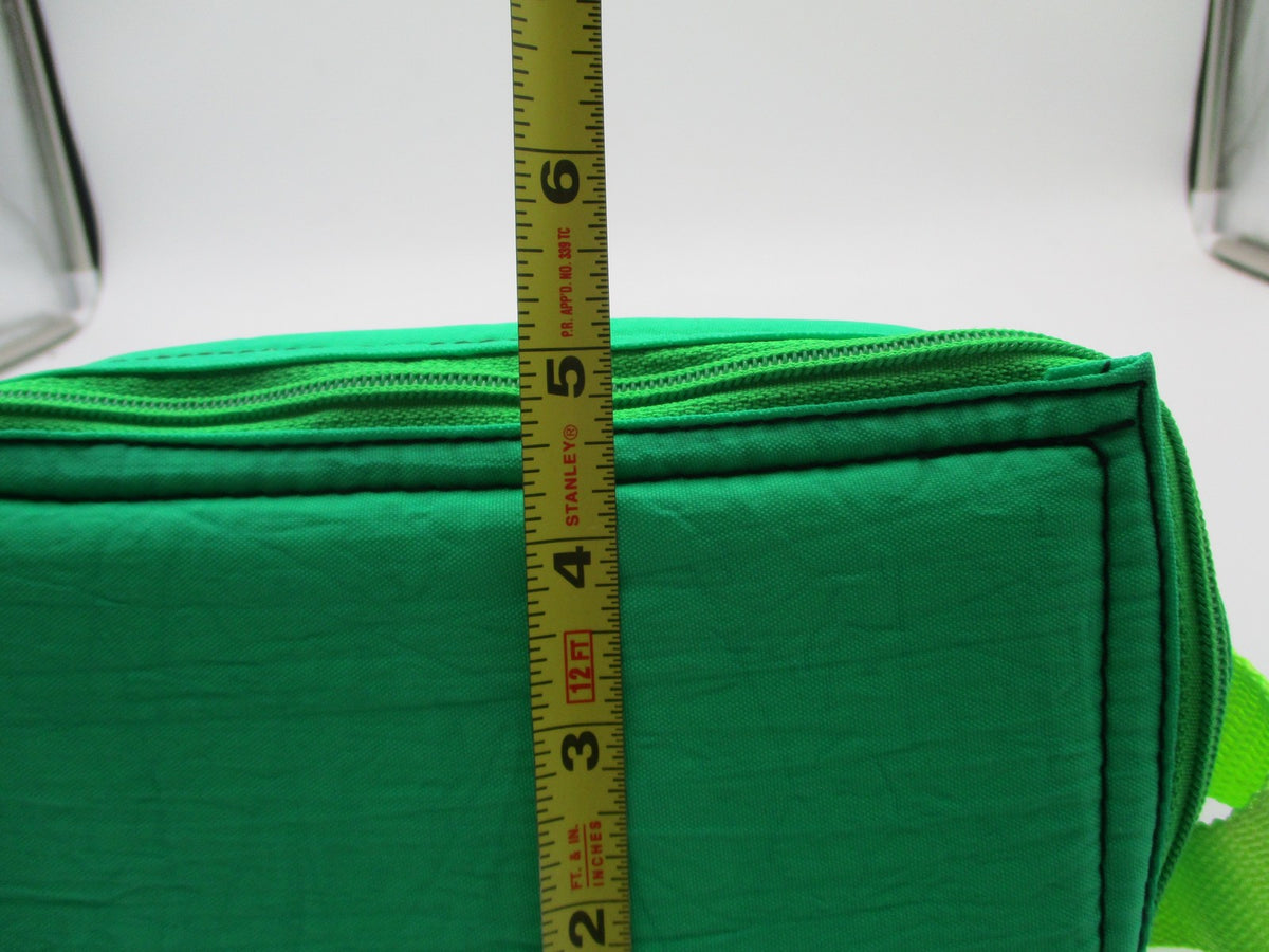 Surf Rags Green Toiletry Bag Neon Strap Travel Makeup Shaving Case Unisex Zip7
