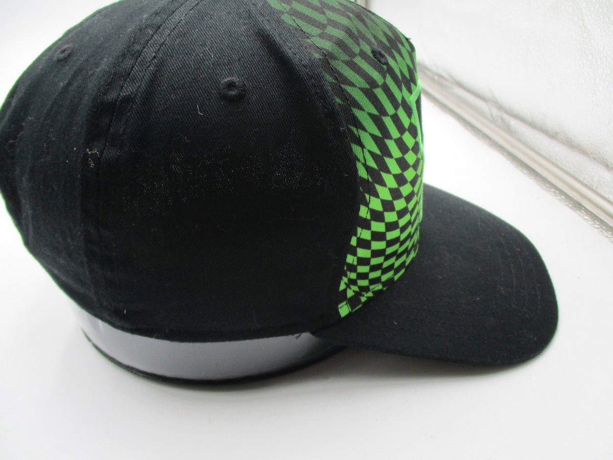 Minecraft Creeper Hat Cap Snap Back Boys One Size Black Green Checkered Graphic7