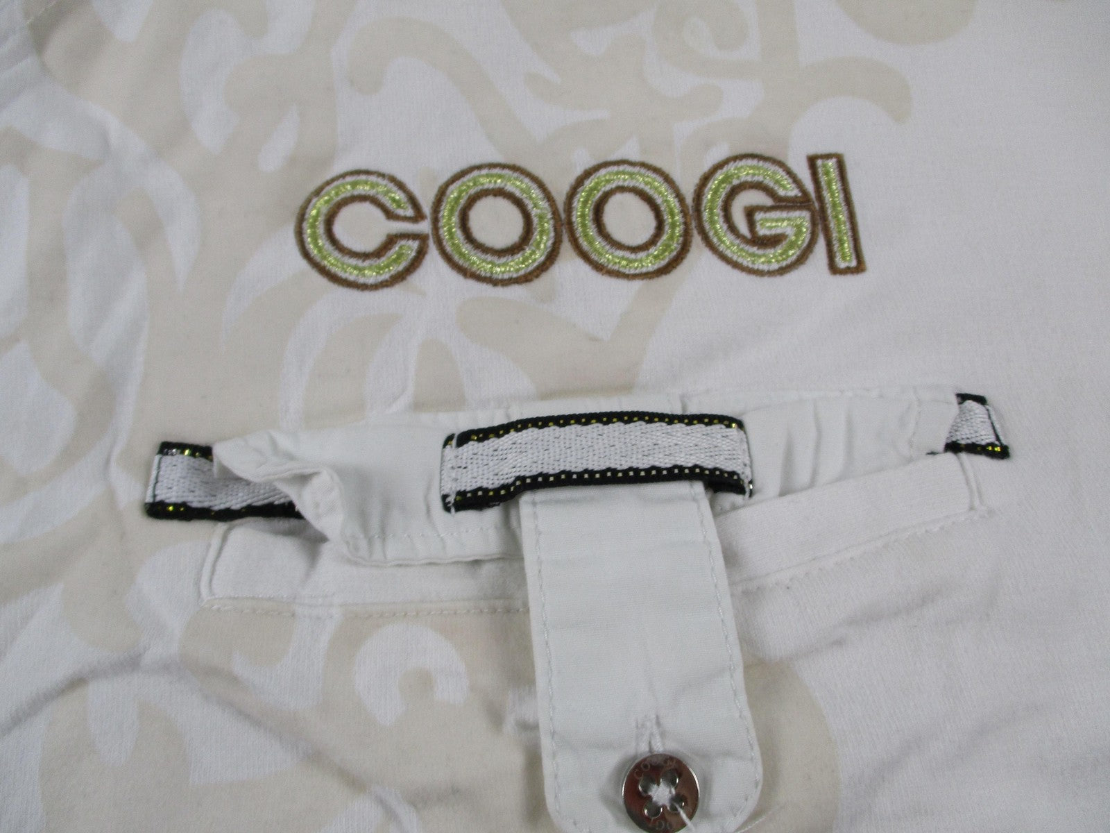 COOGI Shirt & Cargo Shorts Mens 42 White Nautical Anchor Crest Graphic Set 16752