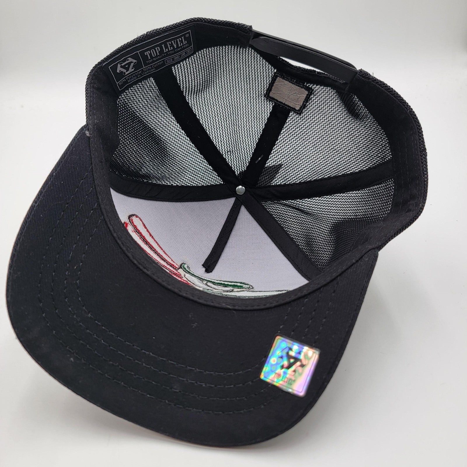 Top Level Hat Cap Snap Back Mesh Embroidered Mexico Flag Eagle Trucker Mens7