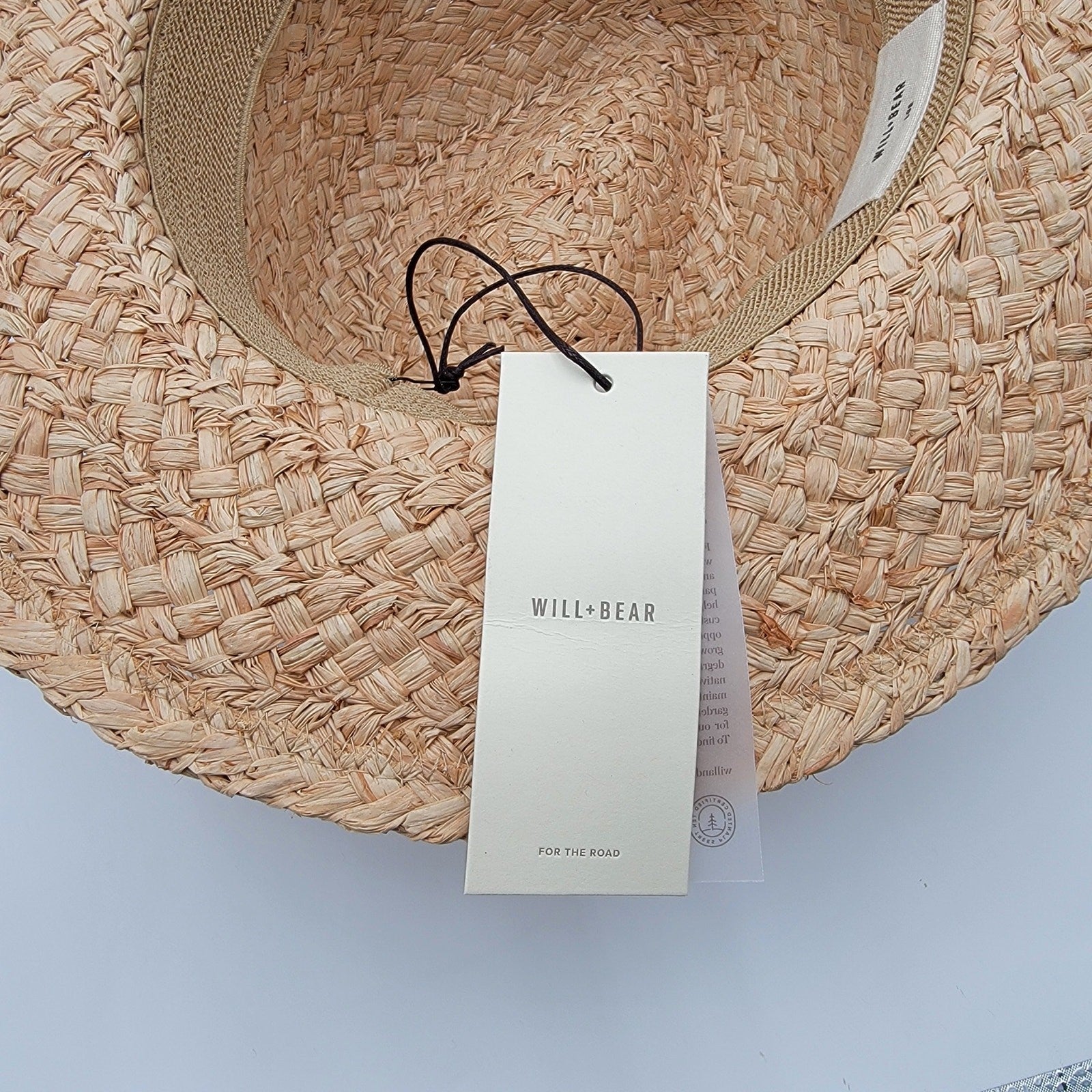 Will + Bear Hat Co River Sand Men’s & Women’s Straw Hat Sz L3