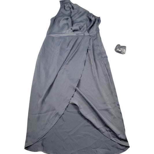 PrettyGarden OneShoulder Slate Blue Dress Size L New With Tags 8450