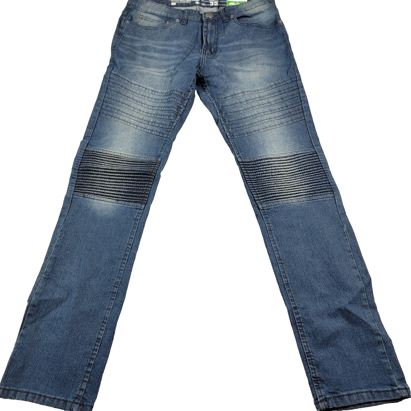 LRG Jeans Mens 32 Blue Skinny Fit Biker Stretch Denim Lifted Research Group (9110