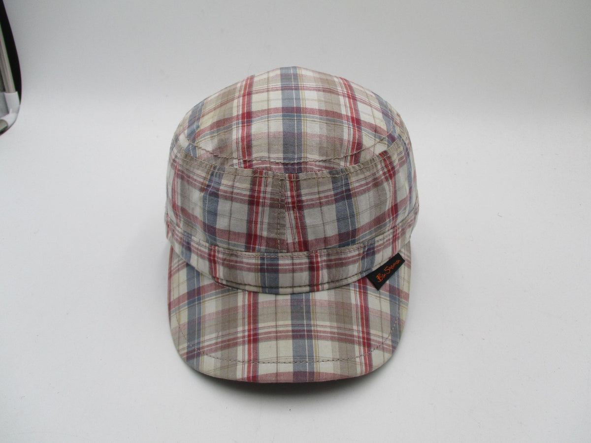 Ben Sherman Hat Cap Fitted Mens L/XL Multicolor Plaid Army Lined Lightweight1