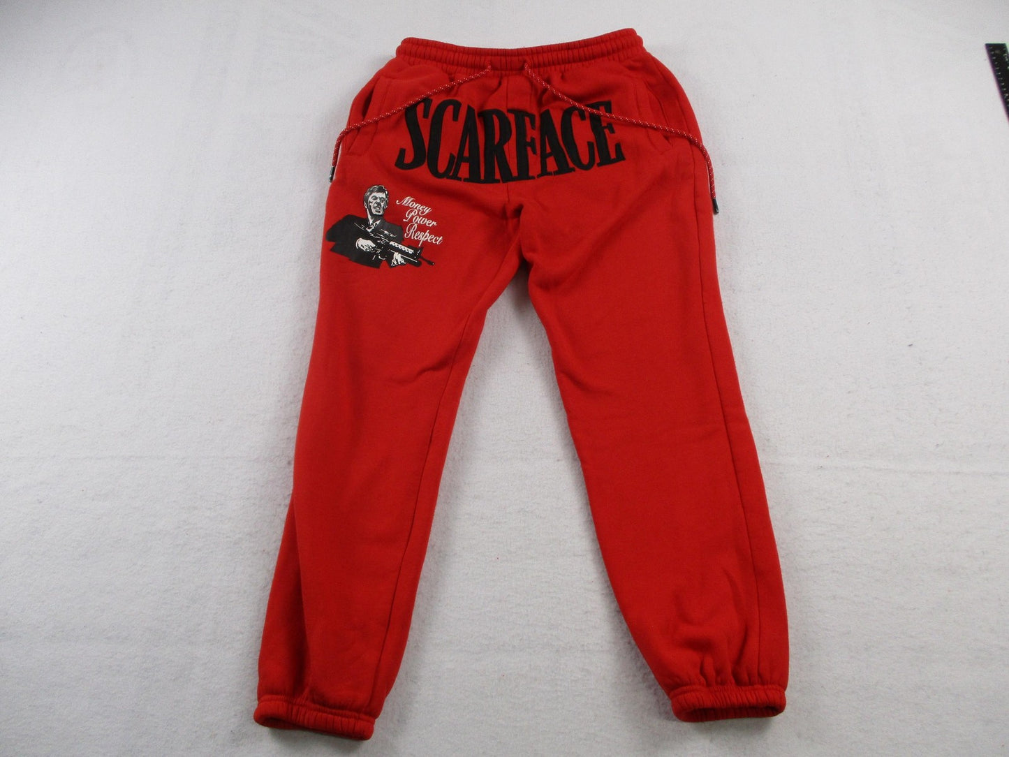 Reason Scarface Tracksuit Mens Medium Red Fleece Graphic Hoodie Sweatpants Set12