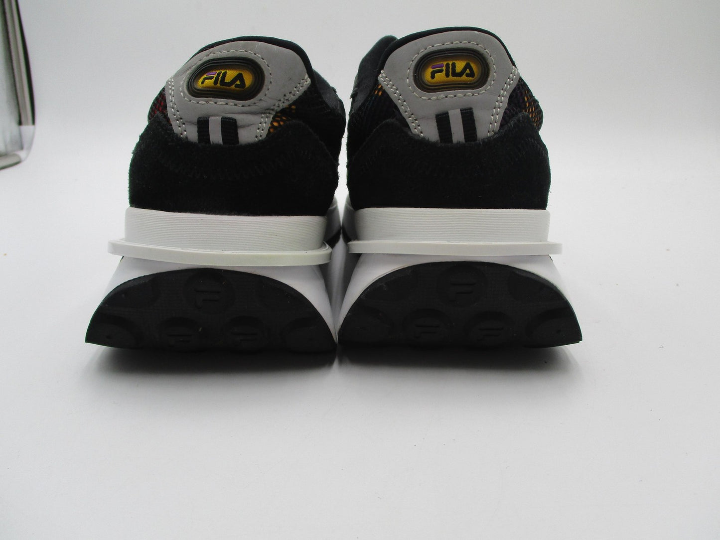 Fila Renno Shoes Mens Size 8 Black Geometric Low Top Sneakers 1CM01283042 1Q58