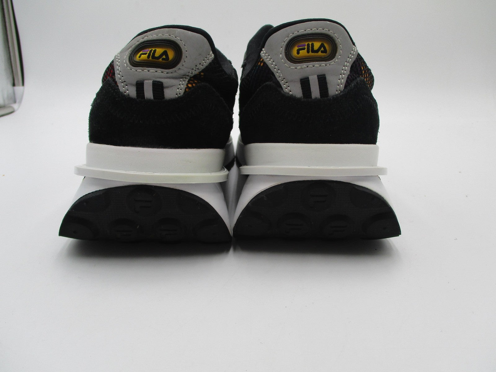 Fila Renno Shoes Mens Size 8 Black Geometric Low Top Sneakers 1CM01283042 1Q58