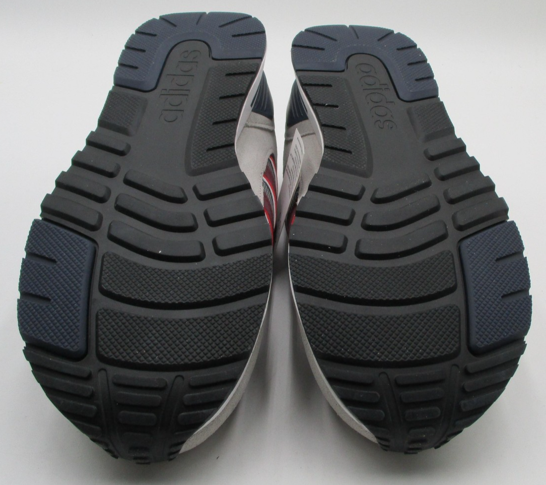 Adidas Run 80s Shoes Mens Size 10.5 Gray Burgundy Suede Low Top Sneakers ID18827