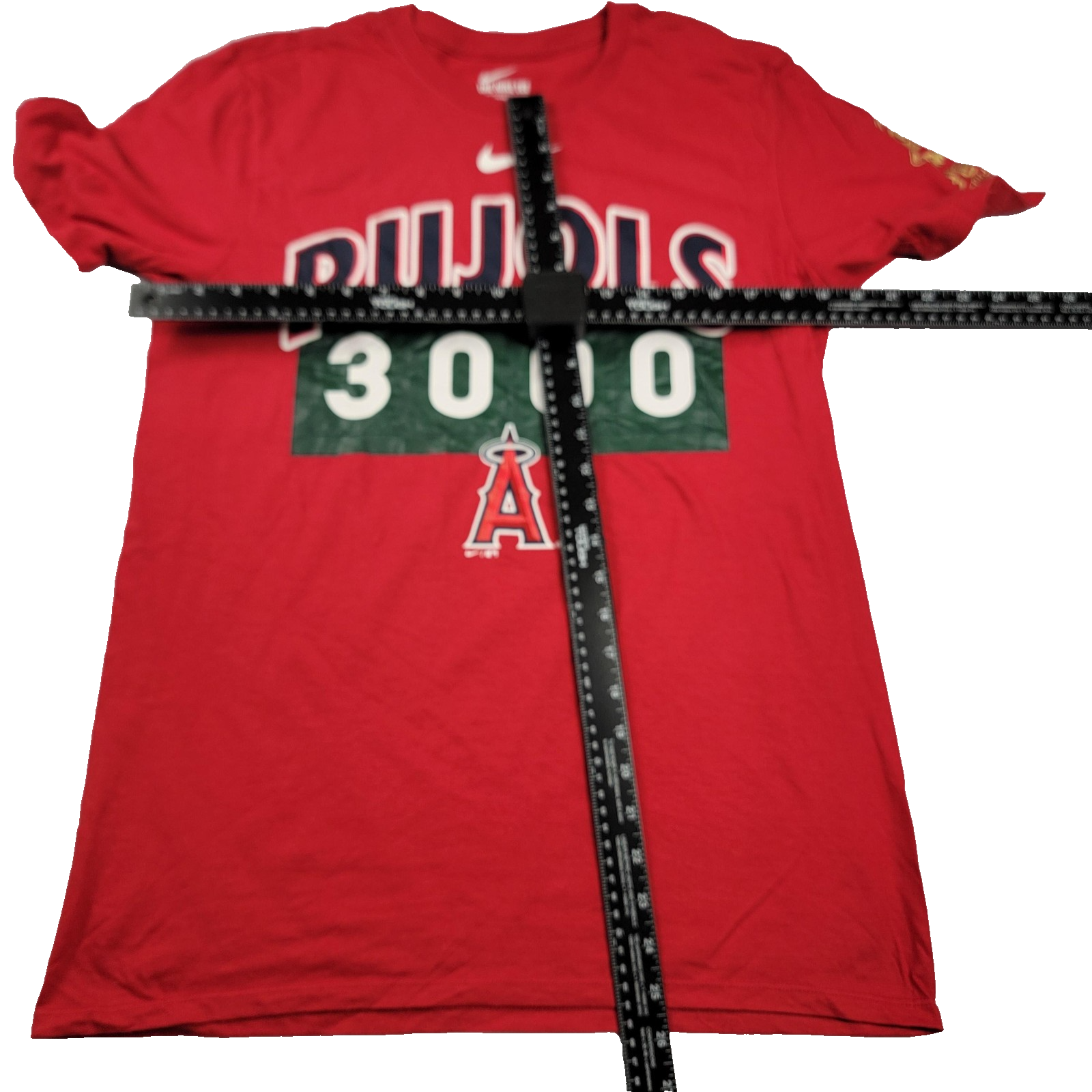 Los Angeles Angels Shirt Mens Medium Red MLB Baseball Nike Pujols 3000 Hits 9973