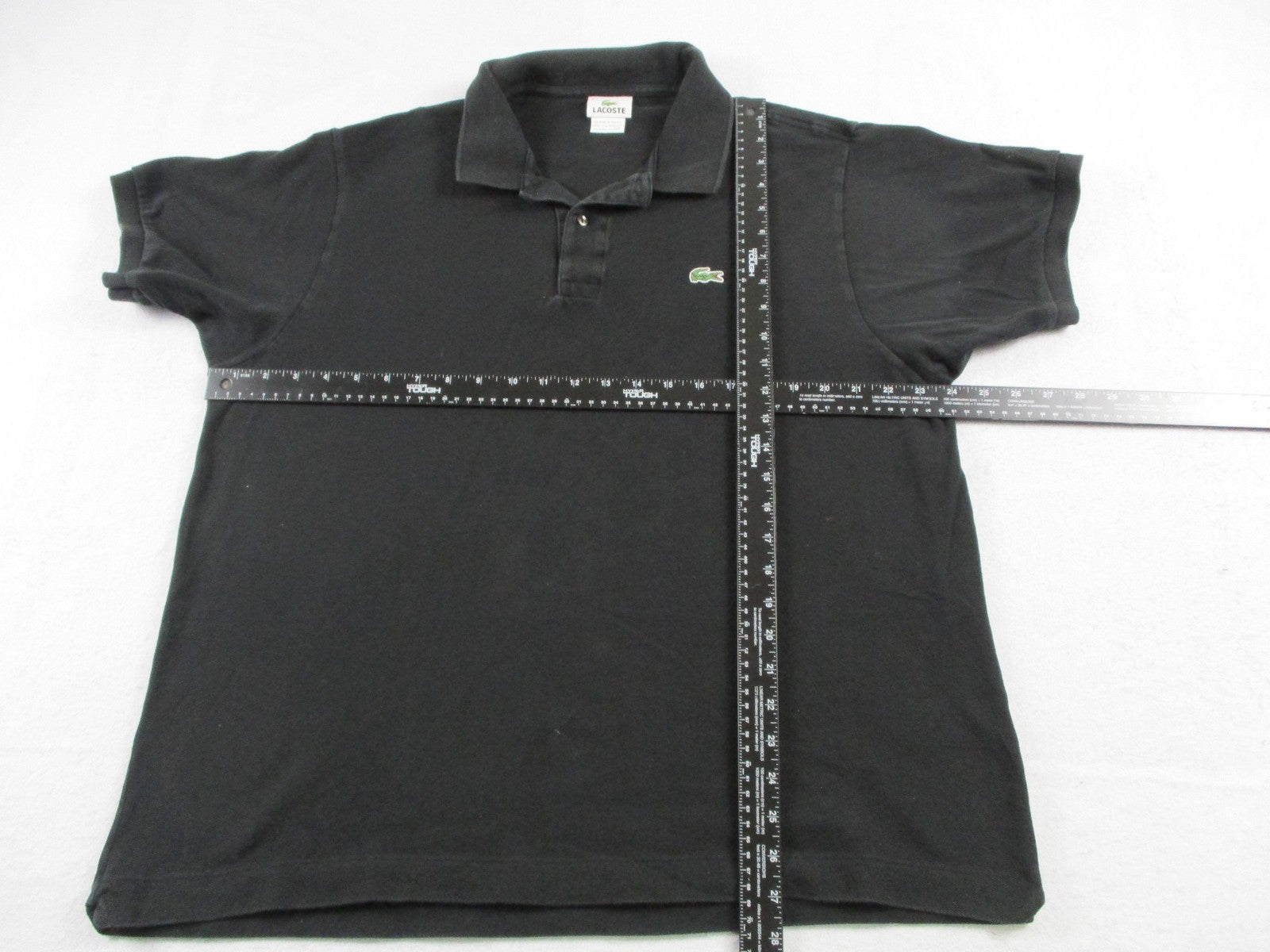 Lacoste Polo Shirt Mens 3XL Black 100% Cotton Crocodile Logo Short Sleeve Pique5