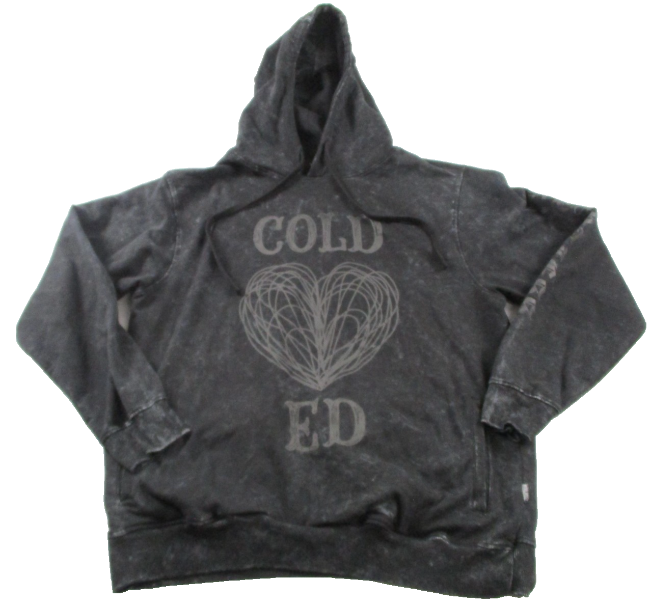 Rebel Minds Hoodie Mens XL Black Pullover Fleece Sweatshirt Cold Hearted Graphic0