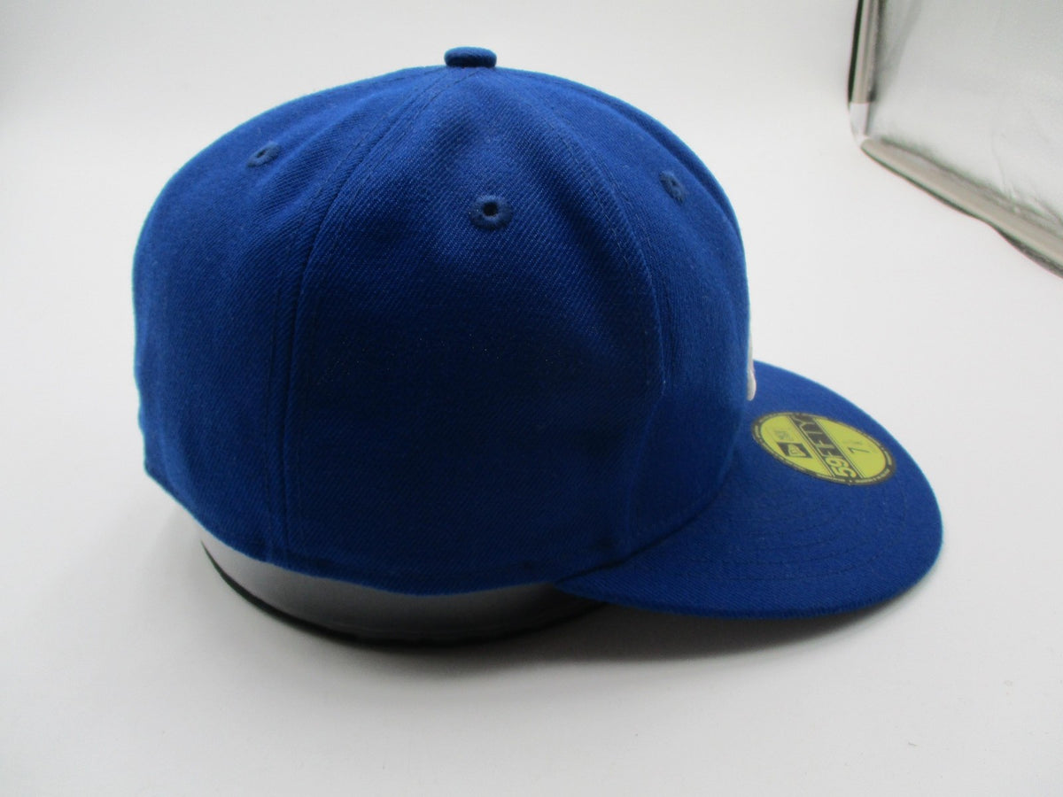 Atlanta Braves Hat Cap Fitted Mens 7 1/8 Blue MLB Baseball 59FIFTY New Era7