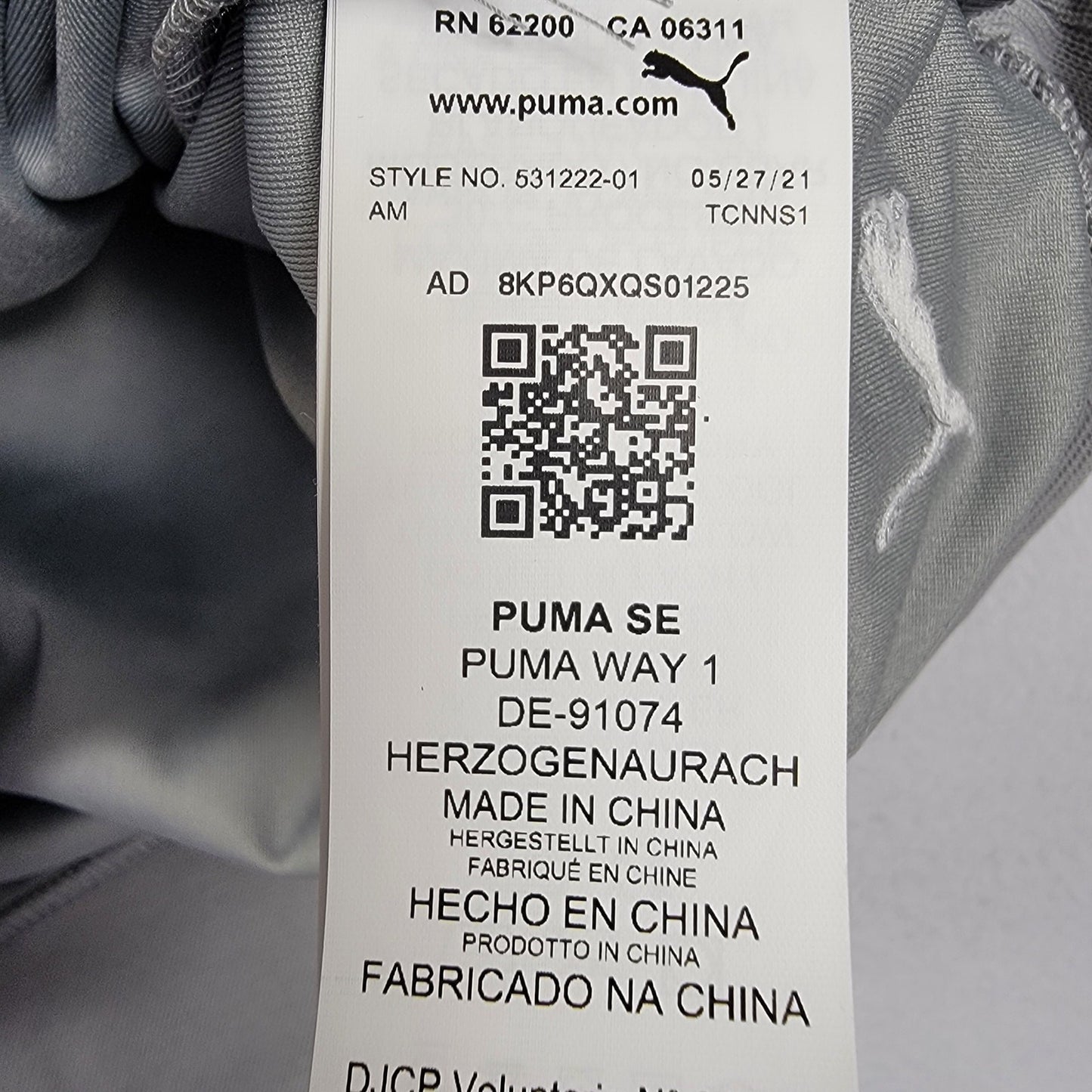 Puma x The Marathon Clothing Mens Long Sleeve Crew Sz M 531222 01