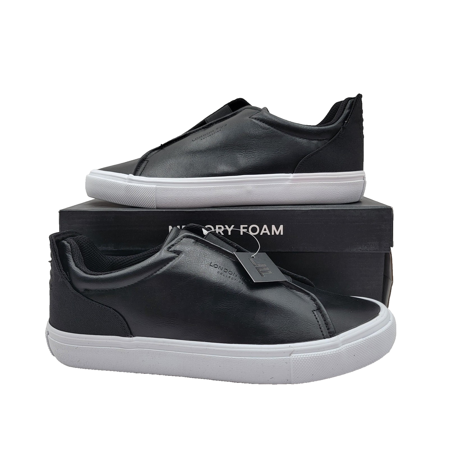 London Fog Collection Shoes Mens Size 10 Francis Memory Foam Slip On Sneakers0