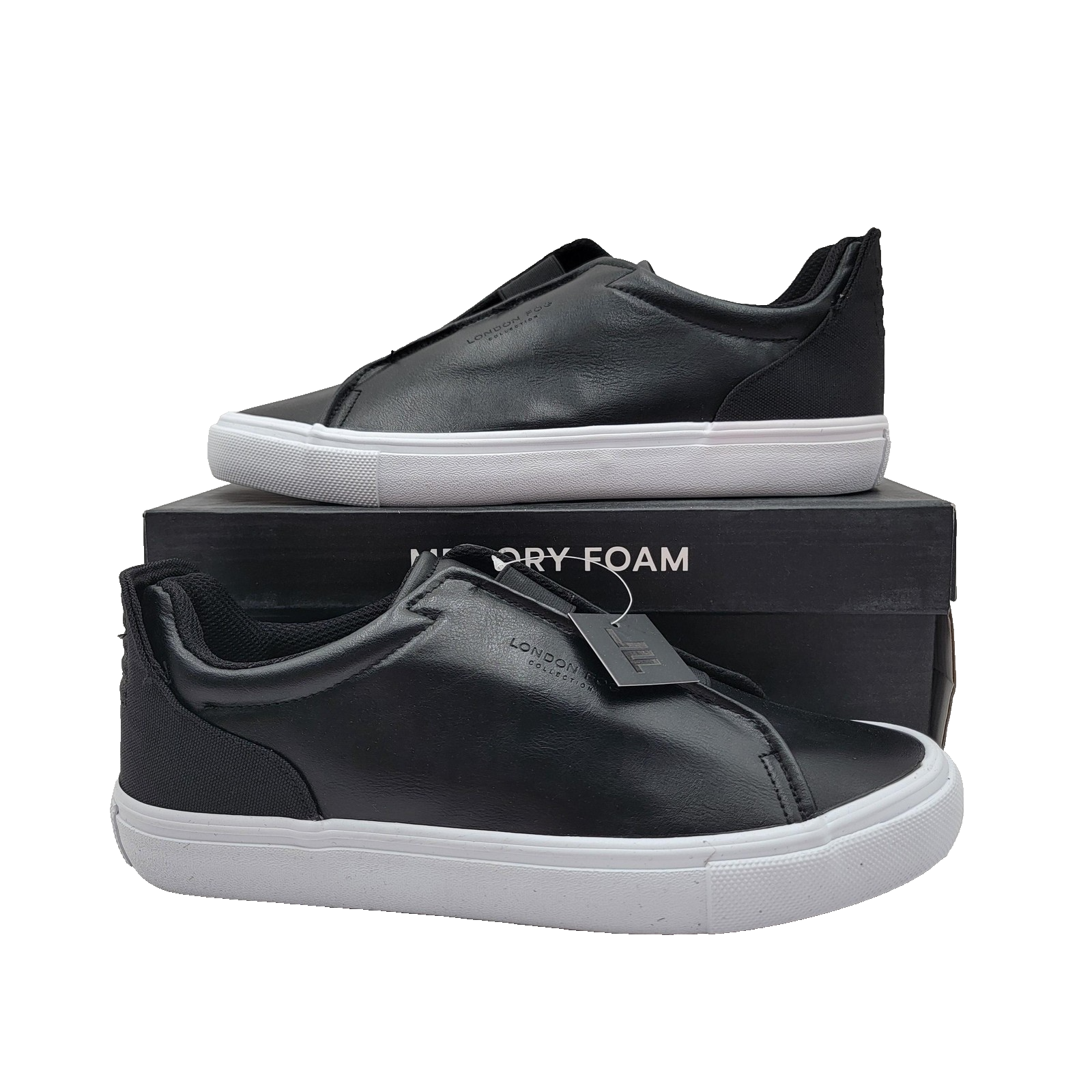 London Fog Collection Shoes Mens Size 10 Francis Memory Foam Slip On Sneakers0