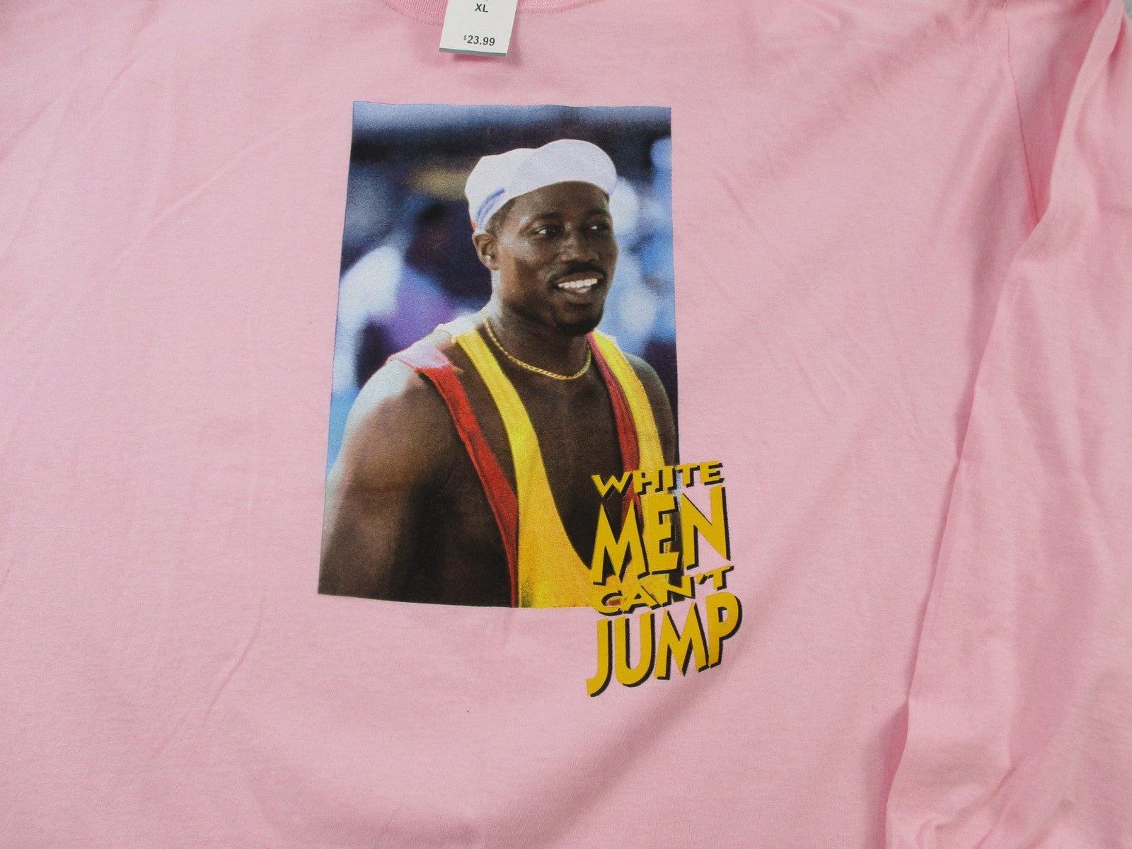 White Men Can't Jump Shirt Mens XL Pink Long Sleeve Movie Graphic Tee Rue21 13512