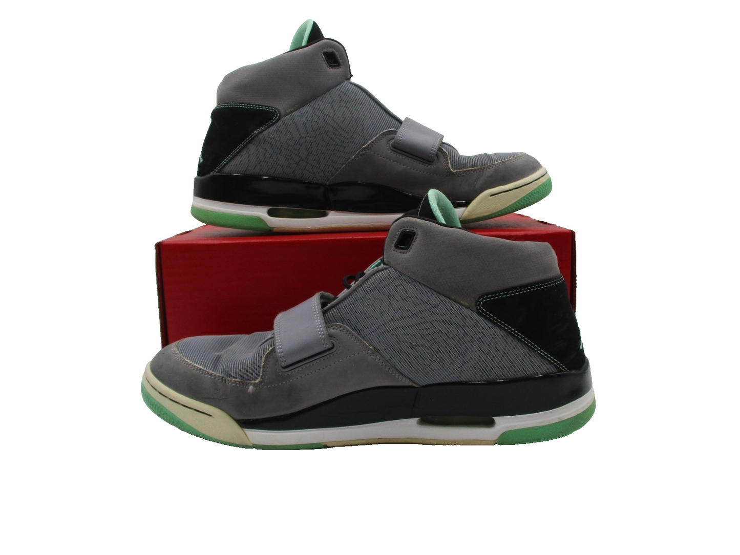 Jordan Flight 45 High Wolf Grey Mint 602661013 Men’s Size 12 Preowned (1I4)2