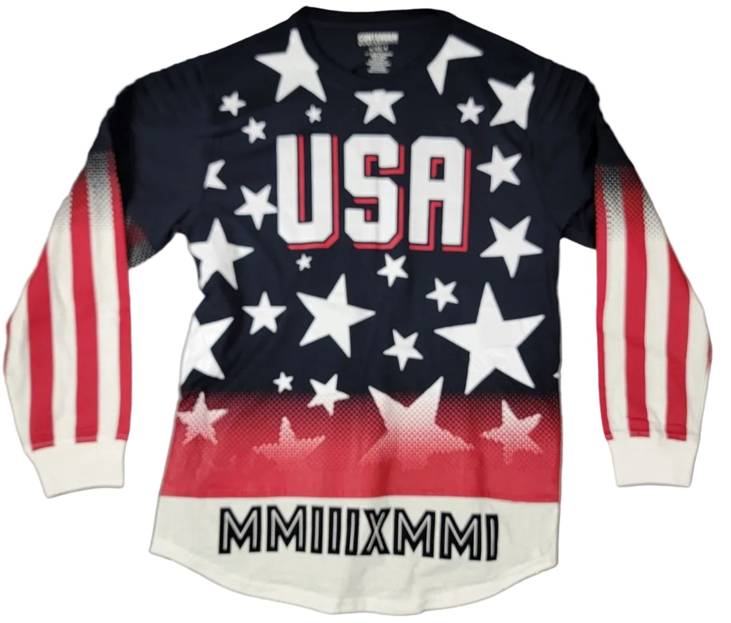 Contender USA Long Sleeve Shirt Red/White/Blue Men's Sz XL0