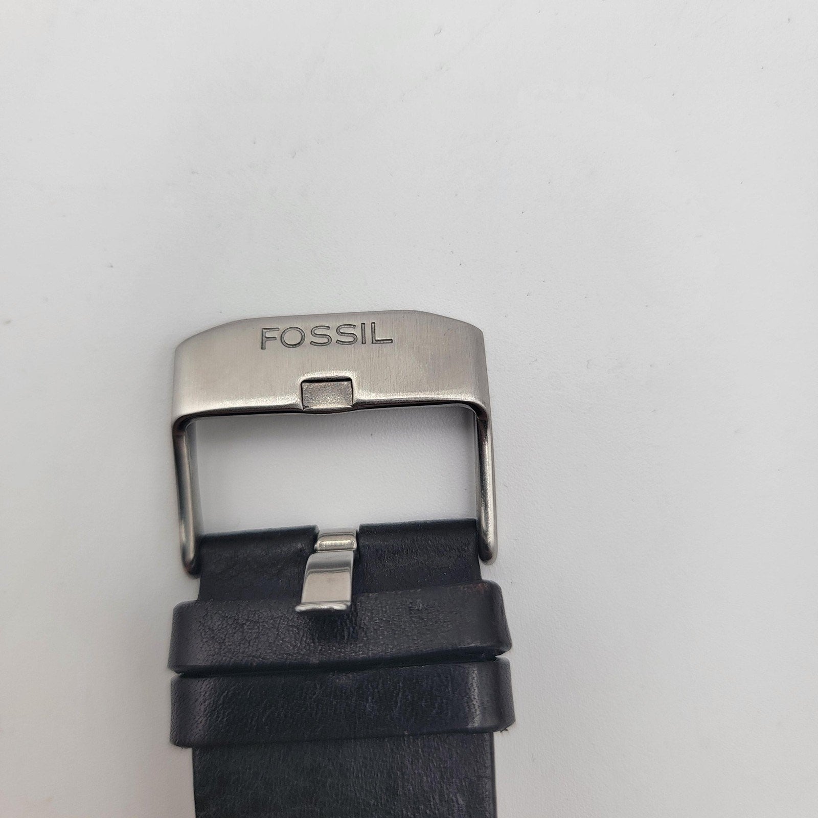 Fossil JR9454 Square Watch Black Dial Leather Strap Untested May Not Run2