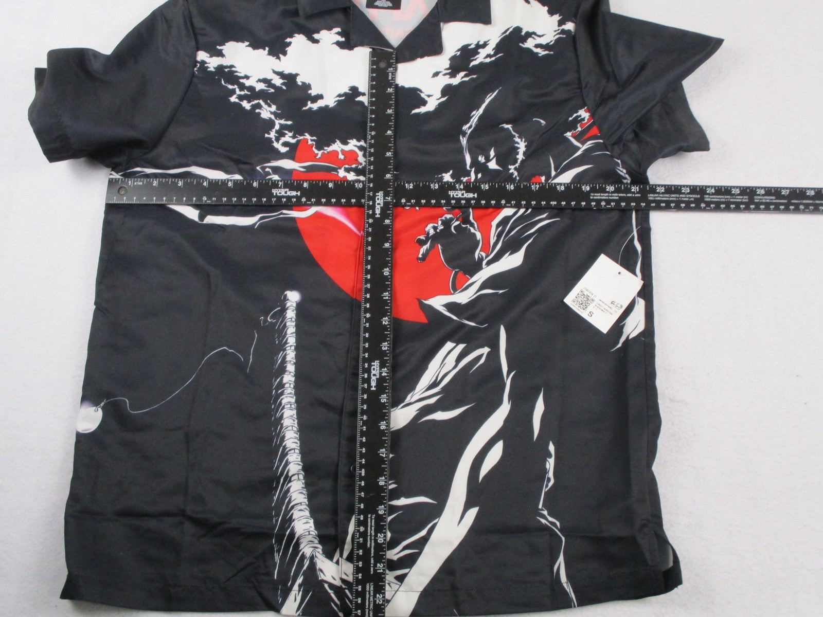 Forever 21 Afro Samurai Shirt Mens Small Black Anime Graphic Button Up 13185