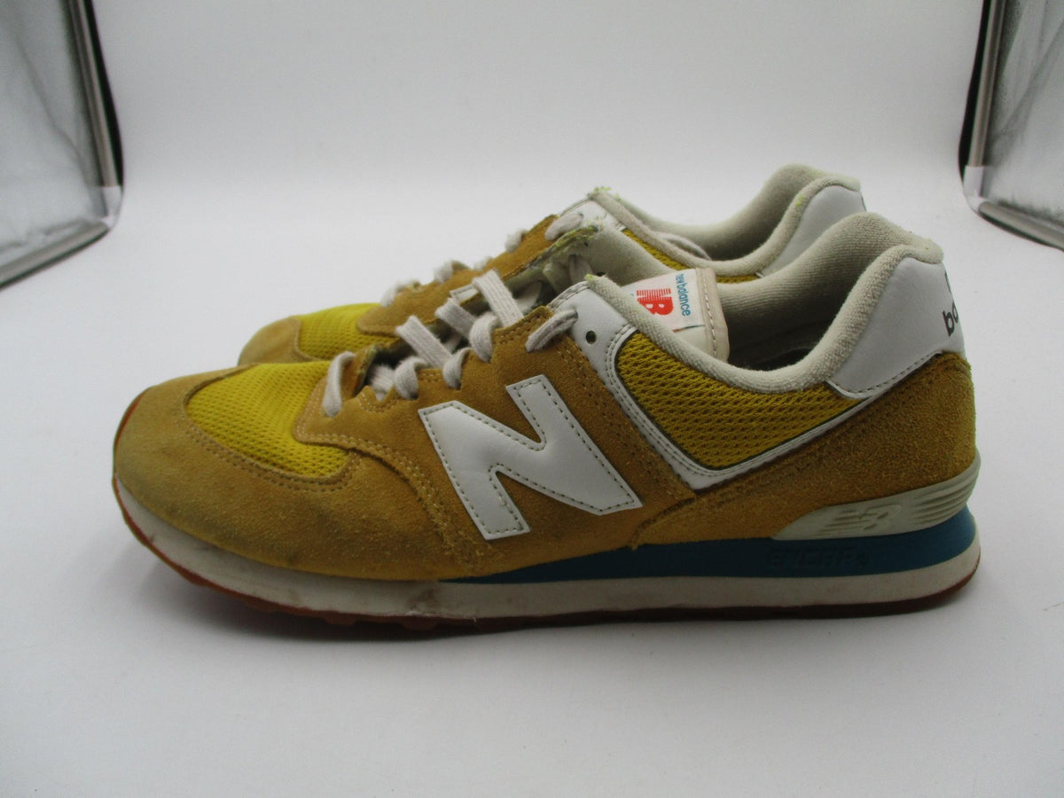 New Balance Classic 574 Shoes Mens Size 10 Yellow Suede Mesh ML574HB2 Sneakers1