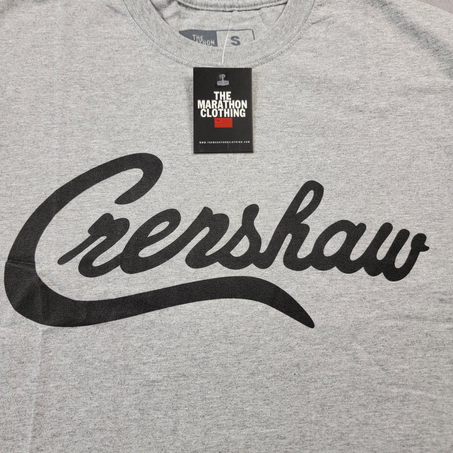 The Marathon Clothing Shirt Mens Small Gray Crenshaw Script Graphic TMC Crewneck4