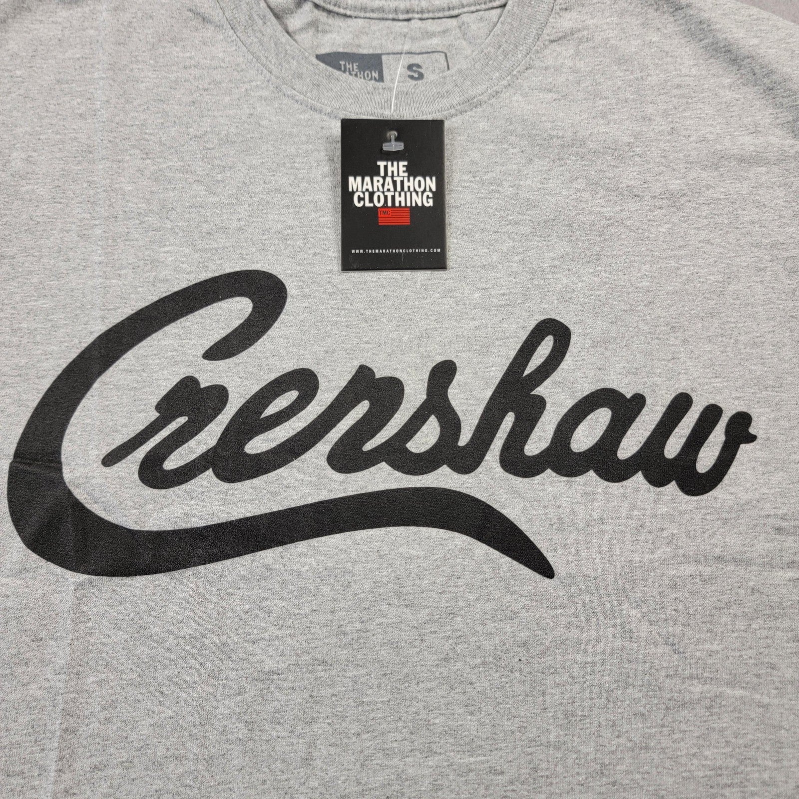 The Marathon Clothing Shirt Mens Small Gray Crenshaw Script Graphic TMC Crewneck4